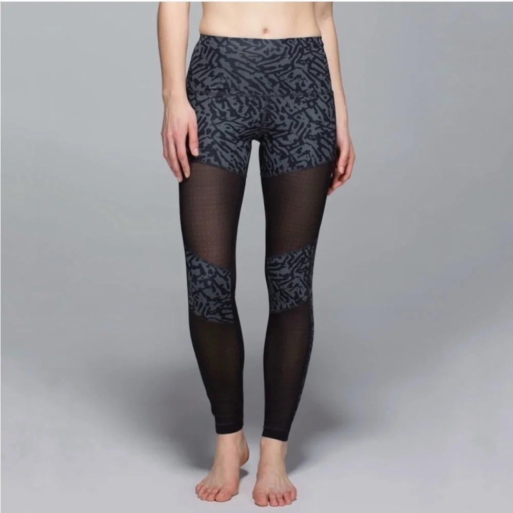 Lululemon Hot To Street Pant Biggie Brushed Animal Coal Black - Picture 2 of 11